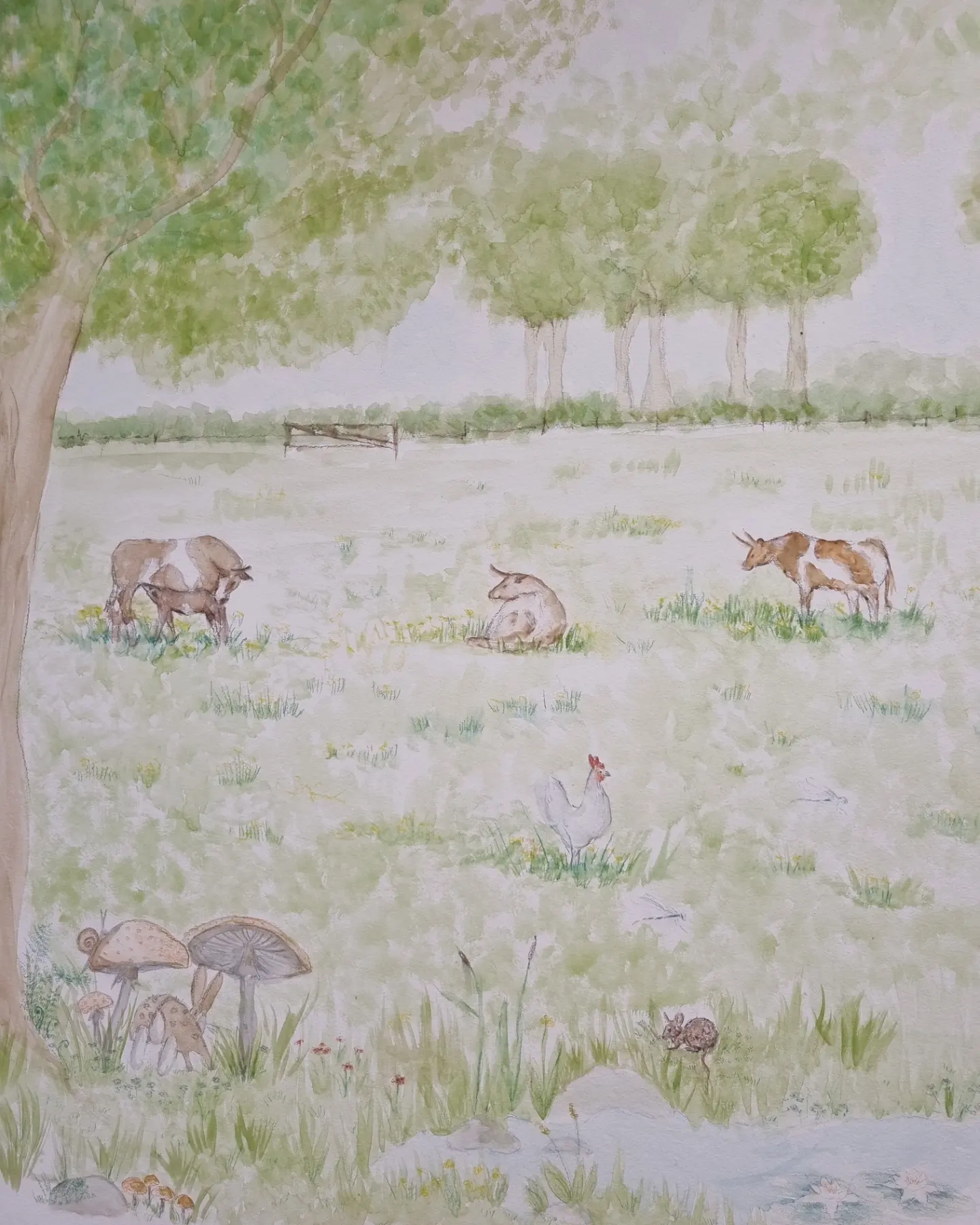 Peinture murale pour la crèche des Erlens