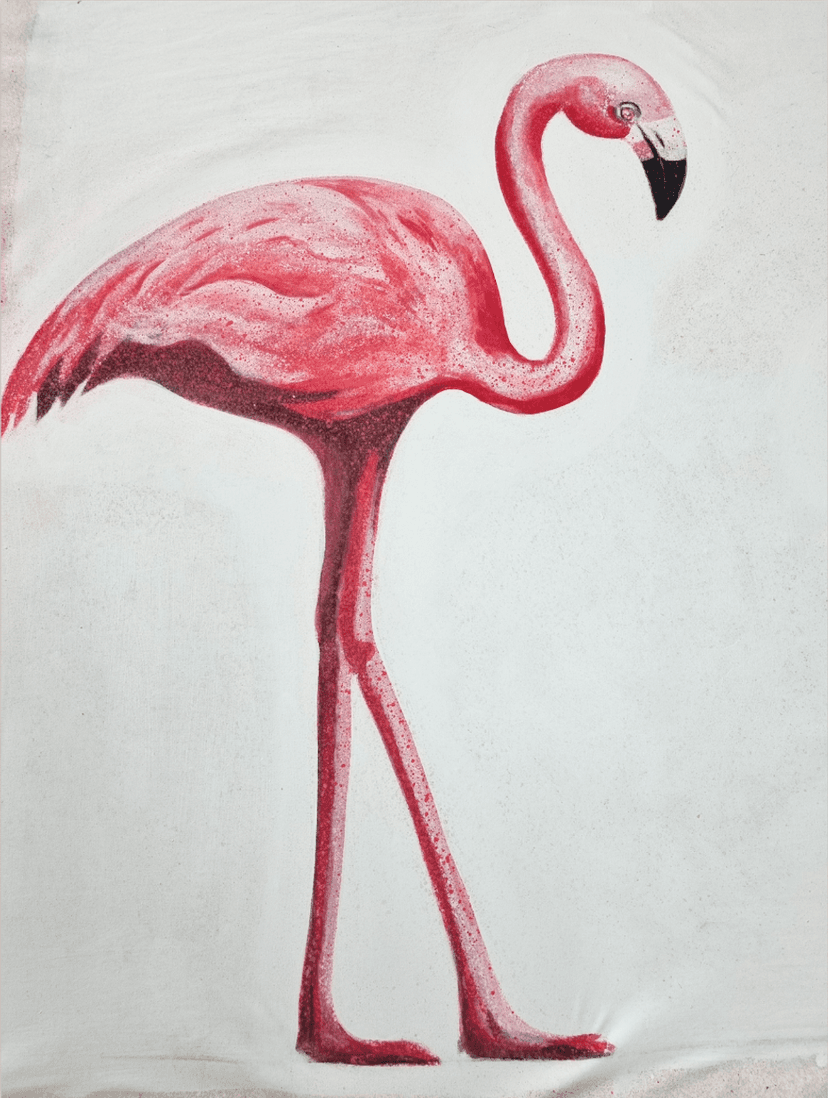 Toile de Flamant Rose