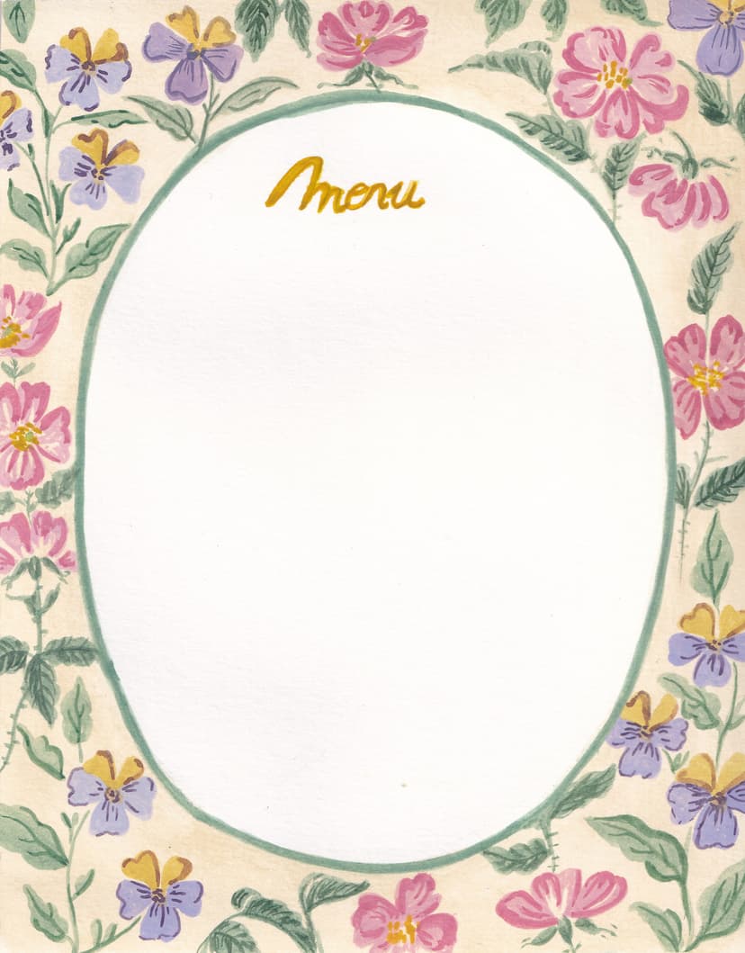 Menu Pensées sauvages